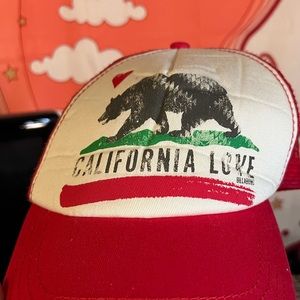 Billabong California love white and red hat